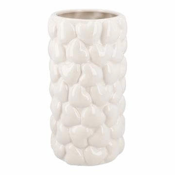 Vase Herz, weiß, 27 cm