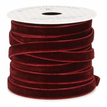 Geschenkband Samt, bordeaux, 6 mm x 3 m