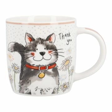 Becher Tier, Katze/grau, 330 ml