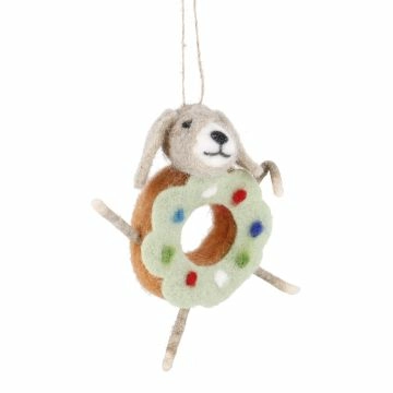 Anhänger Weihnachtstier, Donut, 14 cm