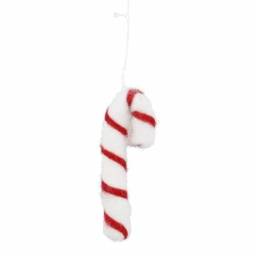 Anhänger Zuckerstange, weiß, 11 cm