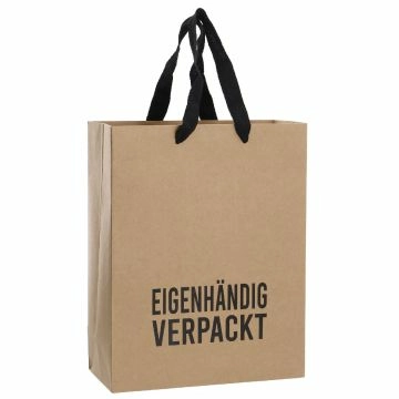 Geschenktüte Kraft, Eigenhändig verpackt, 22 x 28 cm