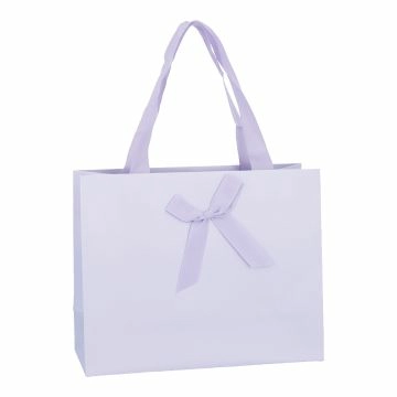 Geschenktüte Uni mit Schleife, flieder, 25 x 20 cm