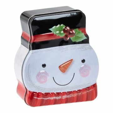 Keksdose Weihnachtsfigur, Schneemann, 13 cm