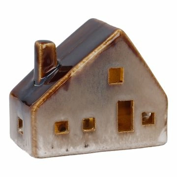 LED-Haus Rustik, dunkelbraun, 8 cm