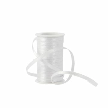 Geschenkband Satin, weiß, 3mm x 10m
