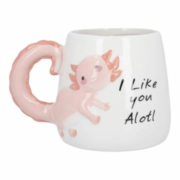 Becher Axolotl, rosa/weiß, 550 ml