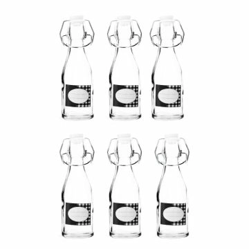 6er Set Flasche mit Bügelverschluss, 150 ml