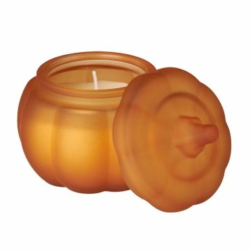 Duftkerze im Glas, Kürbis, orange/matt, 8.5 cm