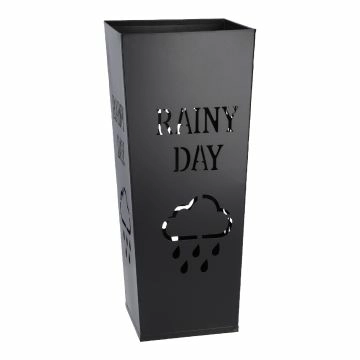 Schirmständer Motiv, Rainy day/schwarz/eckig, 20 x 48 cm
