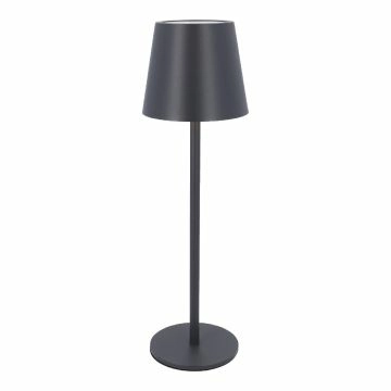 LED-Tischlampe Akku, dunkelgrau, 37 cm