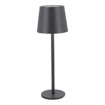 LED-Tischlampe Akku, dunkelgrau, 28 cm