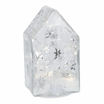 LED-Glashaus, Sterne, 16 cm