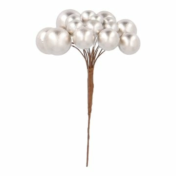 Beerenbündel Metallic, champagner, 8 cm