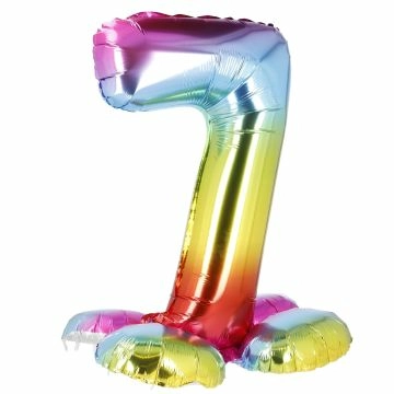 Folienballon Zahl 7, Stehend, 81 cm