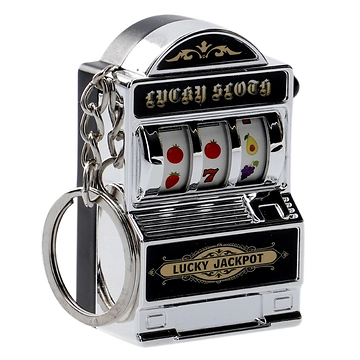 Schlüsselanhänger Spielautomat, silber