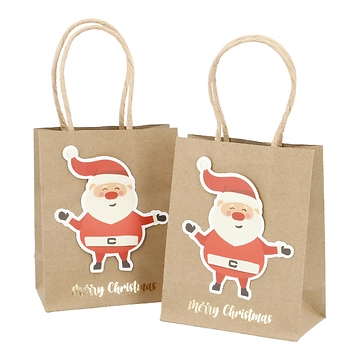 2er Set Geschenktüte Weihnachtsmann, 11.2 x 14 cm