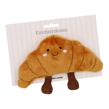 Kirschkernkissen Flausch, Croissant/braun