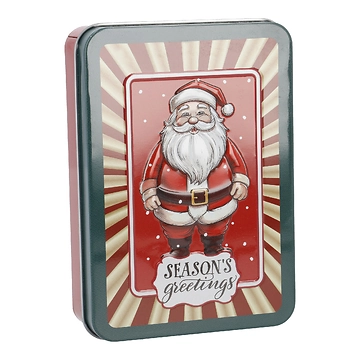 Keksdose Retro, Santa/eckig, 13.4 x 9.5 x 3.7 cm