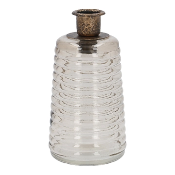 Kerzenständer Muster-Flasche, Streifen/quer, 14.5 cm