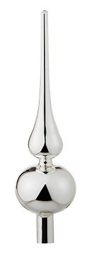 Baumspitze, silber glänzend, 25 cm
