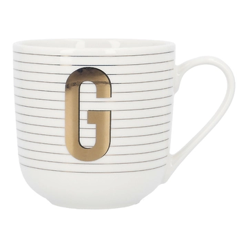 Becher Buchstabe/Streifen, G, 450 ml
