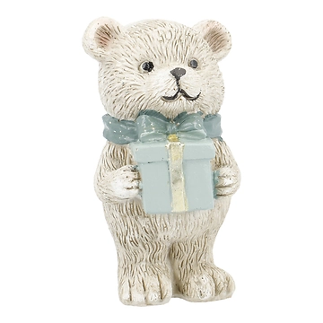 Weihnachtsteddy, Geschenk/grün, 10 cm