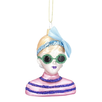 Anhänger Fancy, Edel, Frau/Schleife, 10 cm