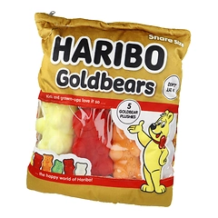 Kuscheltier Food-T&uuml;te, Haribo/Goldbears, 44 cm