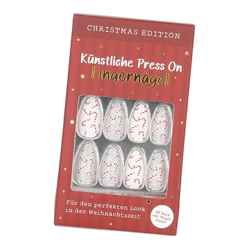 Fingernägel Weihnachten, Zuckerstange