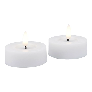 2er Set LED-Teelicht, weiß, 6.5 x 5 cm