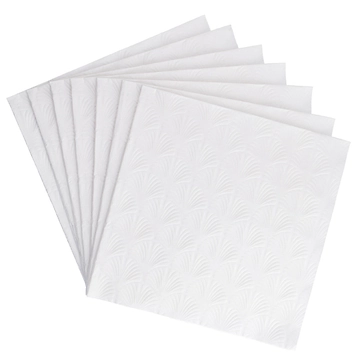Serviette Artdeco, Prägung, weiß, 16 Stück