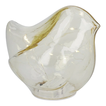 LED-Vogel, gelb, 15 x 13 cm