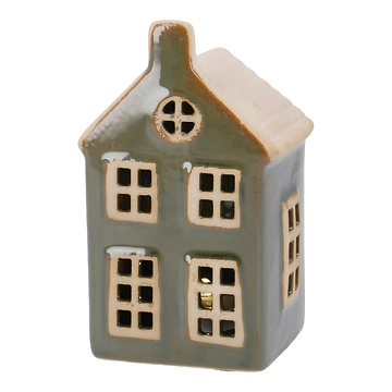 LED-Haus, farbig/grün, 11 cm