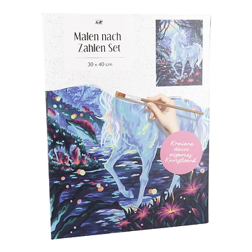 Malen nach Zahlen, Einhorn, 30 x 40 cm
