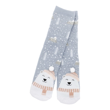 Anti-Rutschsocken Xmas, Eisbär hellblau, Größe 36 - 41