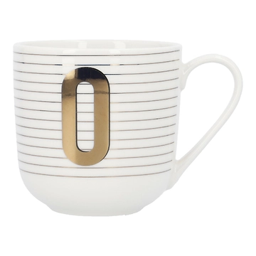 Becher Buchstabe/Streifen, O, 450 ml