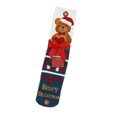 Anti-Rutschsocken Xmas, Bär/grün, Größe 36 - 41