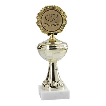 Pokal Danke, 22 cm
