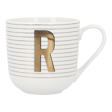 Becher Buchstabe/Streifen, R, 450 ml