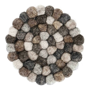Untersetzer Filzkugeln, grau, 10 cm