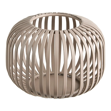 Metall-Windlicht Stäbe, creme/oval, 14 x 10 cm
