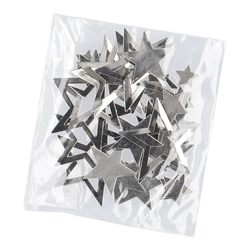 Metall-Streudeko Sterne, silber, 40 Teile