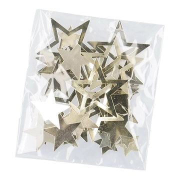 Metall-Streudeko Sterne, gold, 40 Teile