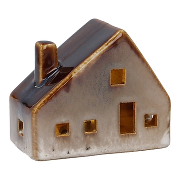 LED-Haus Rustik, dunkelbraun, 8 cm