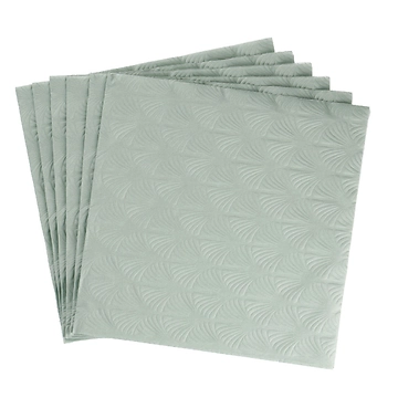 Serviette Artdeco, Prägung, mintgrün, 16 Stück