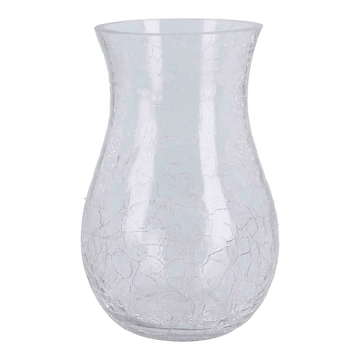 Glas-Vase Craquele, bauchig, 12 x 20 cm