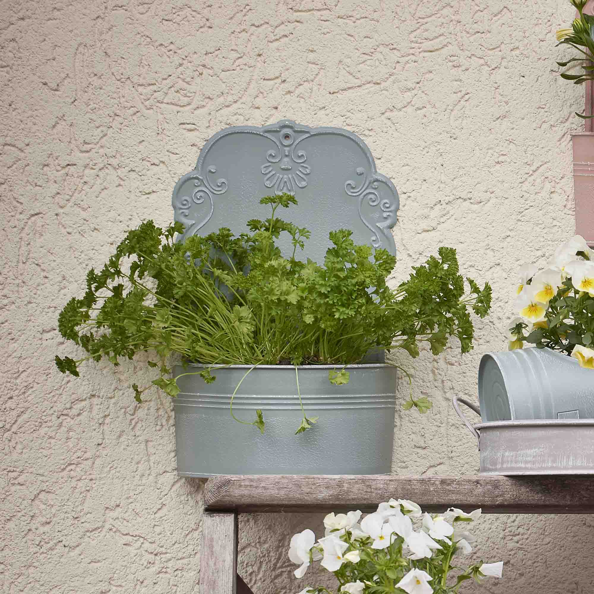 Pflanztopf Antik, hängend, blau, 20 x 31.5 cm