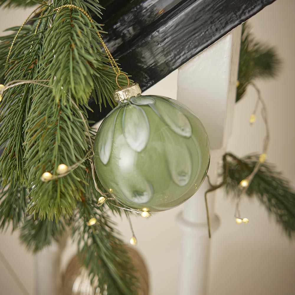 Kugel Marmor, grün, 8 cm