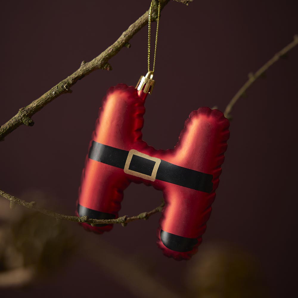 Anhänger Buchstabe, H/rot, 10 cm